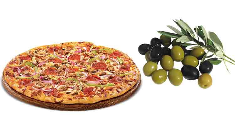 Green or Black Olives on Pizza